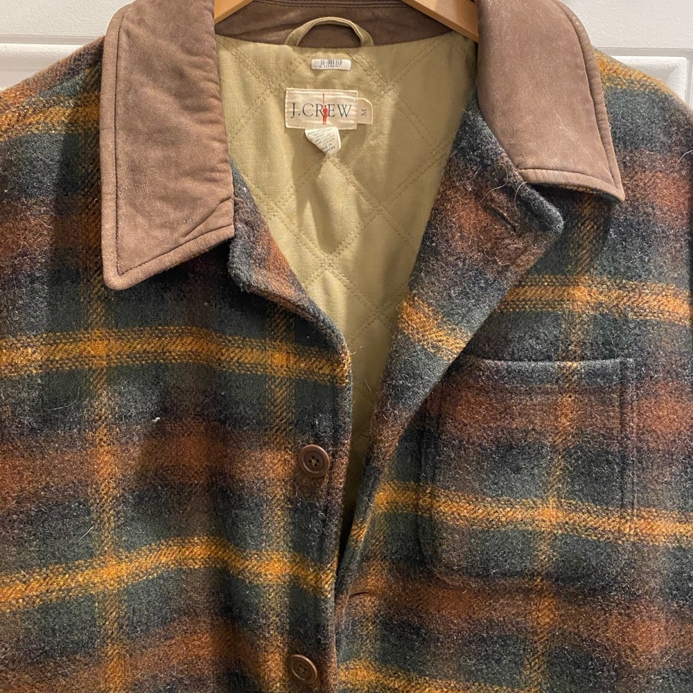 J Crew Men’s Vintage plaid wool coat